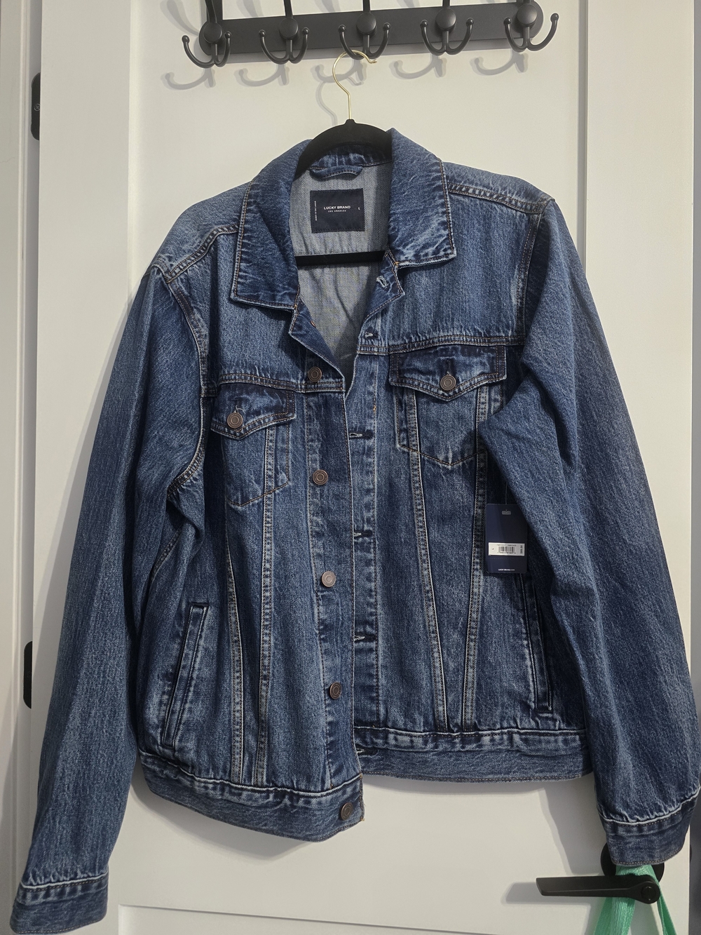 Lucky Brand Dark Blue Washed Denim Jacket